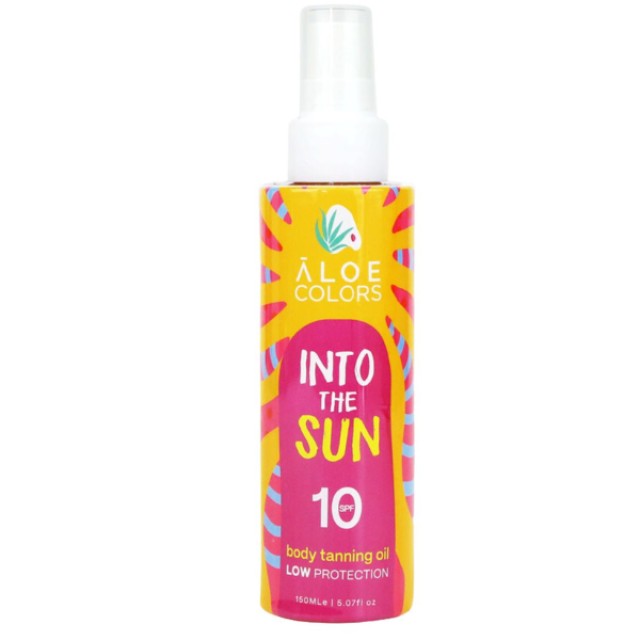 Aloe Colors Into The Sun Tanning Oil SPF10 150ml - Αντηλιακό Λάδι Μαυρίσματος