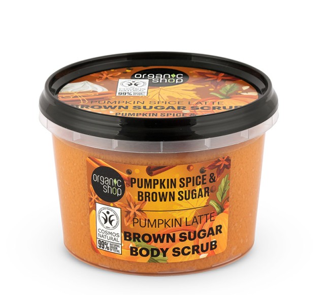 Natura Siberica Pumpkin Spice Latte Scrub 250ml - Scrub Σώματος με Καστανή Ζάχαρη