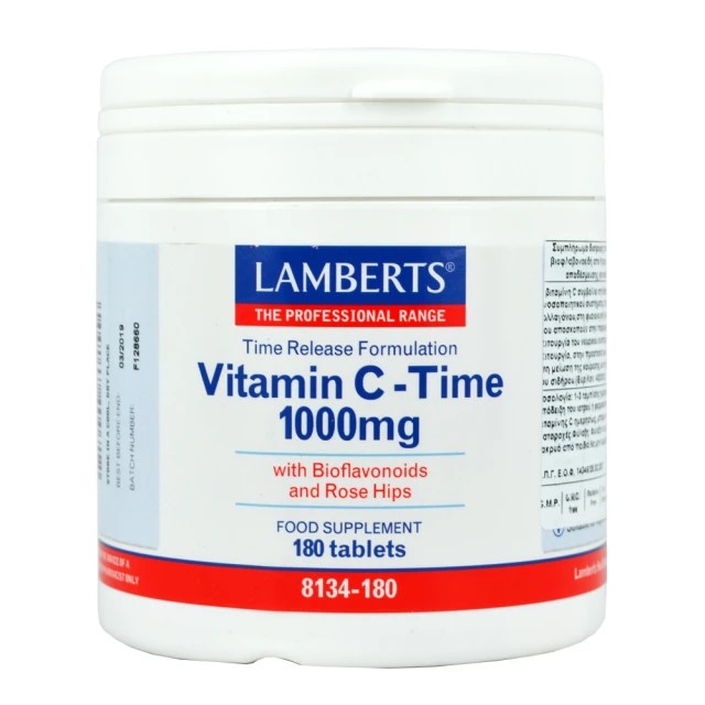 Lamberts Vitamin C-Time Release 1000mg 180 ταμπλέτες