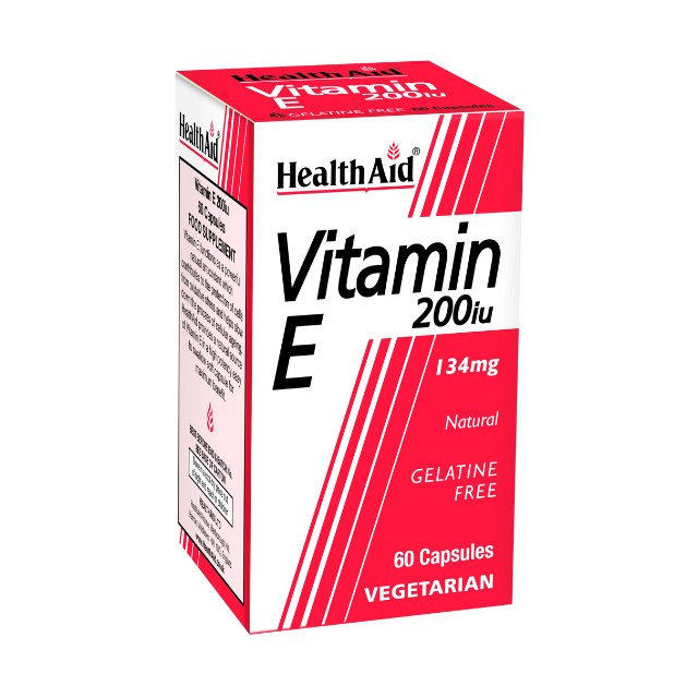 Health Aid Vitamin E 200 i.u 60caps - Συμπλήρωμα με Βιταμίνη Ε για Αντιοξειδωτική Προστασία