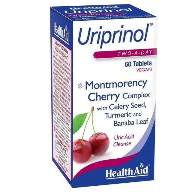 Health Aid Uriprinol 60 tabs – Συμπλήρωμα Διατροφής με Κεράσι για Ουρικό Οξύ