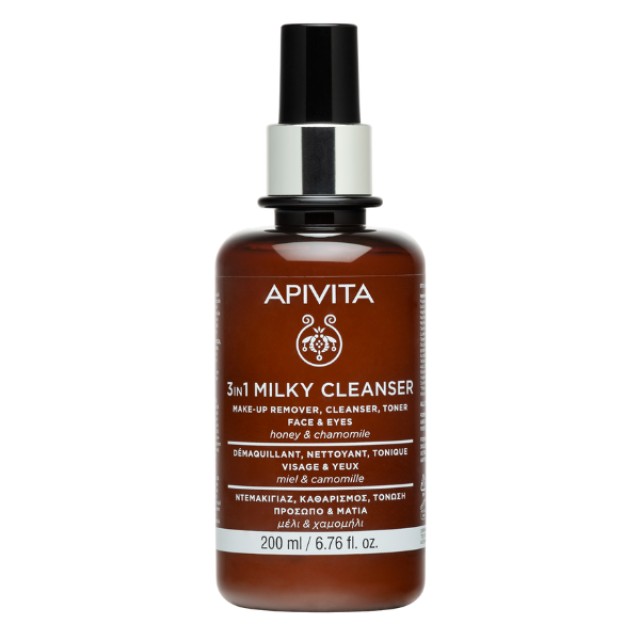 Apivita 3in1 Milky Cleanser 200ml - Γαλάκτωμα καθαρισμού