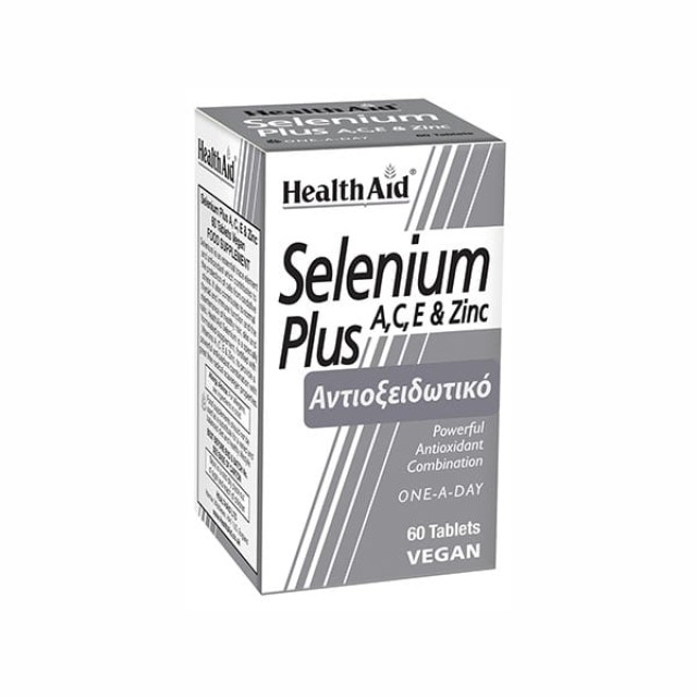 Health Aid Selenium 200μg Plus A C E & Zinc 60tabs – Αντιοξειδωτικό Συμπλήρωμα με Σελήνιο 