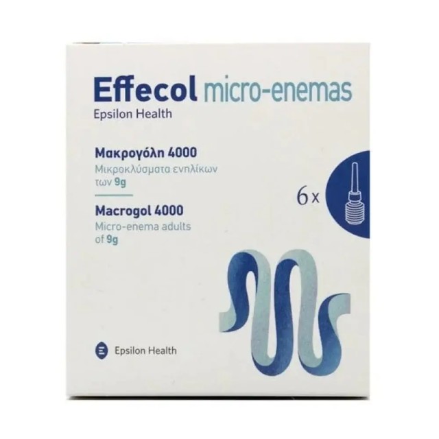Effecol Micro-Enemas Macrogol 4000 6 x 9g - Μικροκλύσματα Ενηλίκων