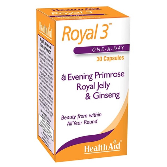 Health Aid Royal 3 30caps – Συμπλήρωμα Διατροφής με Βασιλικό Πολτό