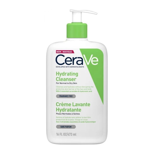 CeraVe Hydrating Cleanser 473ml - Κρέμα Καθαρισμού & Ενυδάτωσης Προσώπου και Σώματος