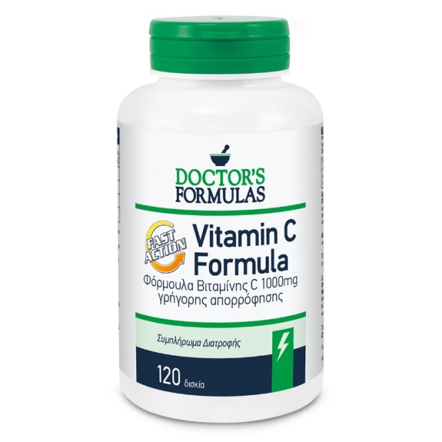 Doctors Formulas Vitamin C 1000 Formula 120 κάψουλες - Φόρμουλα Βιταμίνης C γρήγορης απορρόφησης
