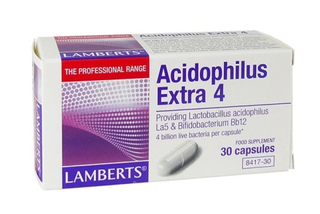 Lamberts Acidophilus Extra 4, 30 Κάψουλες – Προβιοτικό Σκεύασμα