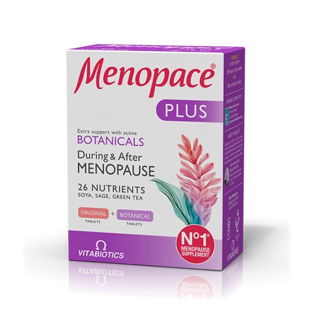 Vitabiotics Menopace Plus 28 Ταμπλέτες - Όλοκληρωμένο Συμπλήρωμα διατροφής για την Εμμηνόπαυση