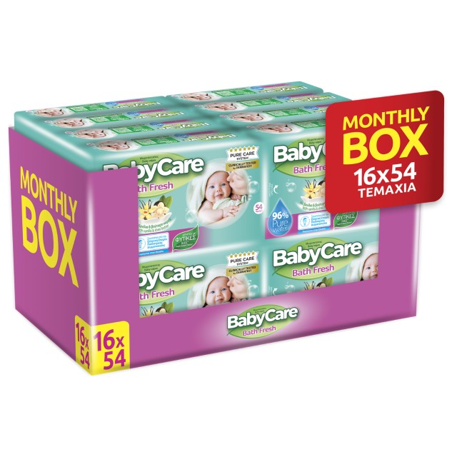 BabyCare Bath Fresh Μωρομάντηλα Super Value Box 864τμχ. (16x54τμχ.)