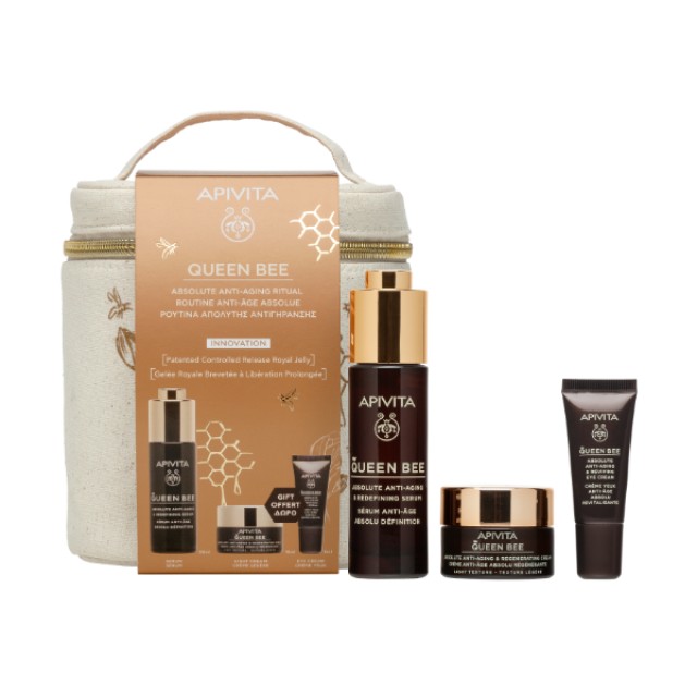 Apivita Promo Queen Bee Ορός Απόλυτης Αντιγήρανσης 30ml με Δώρο Κρέμα Ελαφριάς Υφής 15ml & Κρέμα Ματιών 5ml