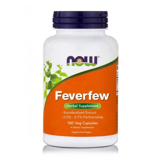 Now Foods Feverfew 400 mg 100 κάψουλες - Συμπλήρωμα Διατροφής για τη Μείωση των Ημικρανιών & την Ρύθμιση του Εγκεφάλου