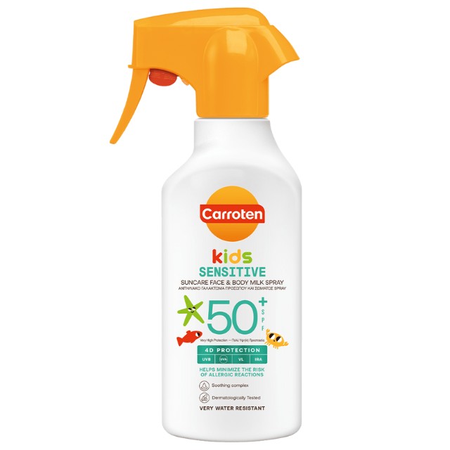 Carroten Kids Sensitive SPF50+ 270ml - Αντηλιακό Γαλάκτωμα Σπρέι