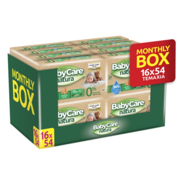 BabyCare Natura Μοnthly Box Μωρομάντηλα 16 X 54τμχ
