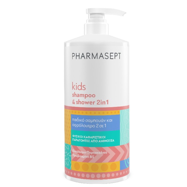 Pharmasept Kids Shampoo and Shower 2 in 1 1000ml - Απαλό Παιδικό Σαμπουάν & Αφρόλουτρο