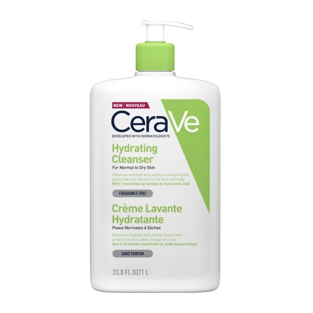 CeraVe Hydrating Cleanser 1lt – Κρέμα Καθαρισμού & Ενυδάτωσης Προσώπου και Σώματος