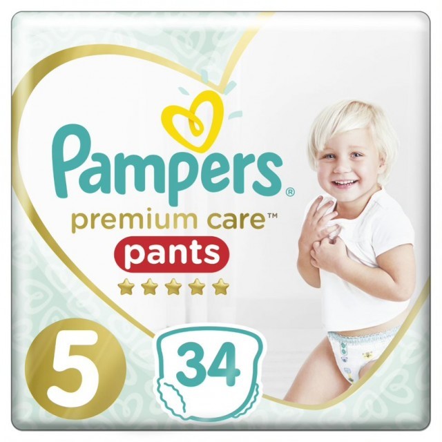 Pampers Premium Care Pants No.5 (12-17kg) 34 τμχ.