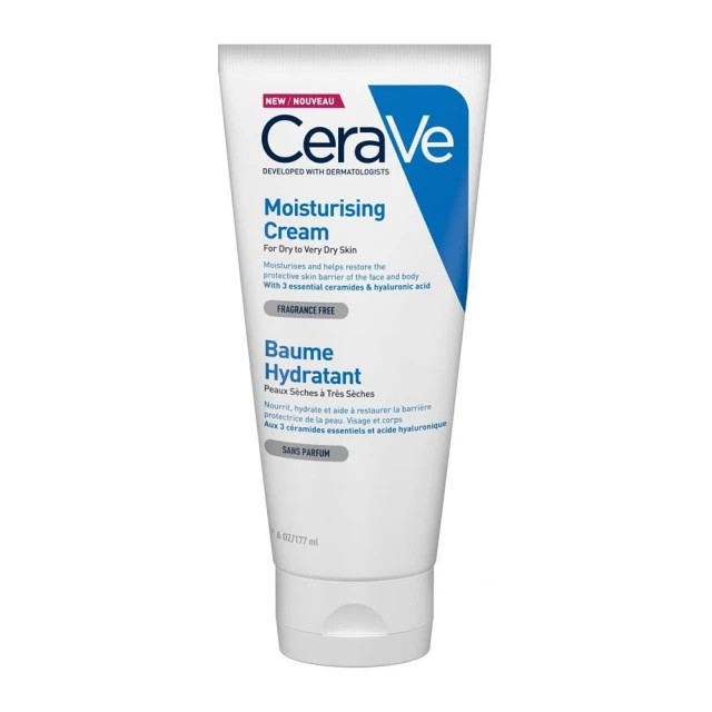 CeraVe Moisturizing Cream 177gr – Ενυδατική κρέμα Προσώπου/Σώματος για Ξηρό/Πολύ Ξηρό Δέρμα