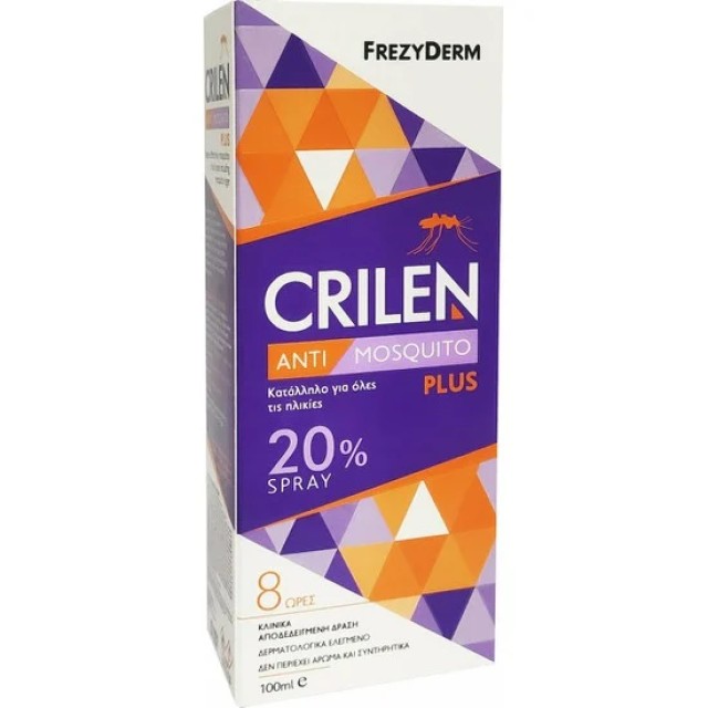 Frezyderm Crilen Anti-Mosquito 20% Plus 100ml - Εντομοαπωθητικό γαλάκτωμα