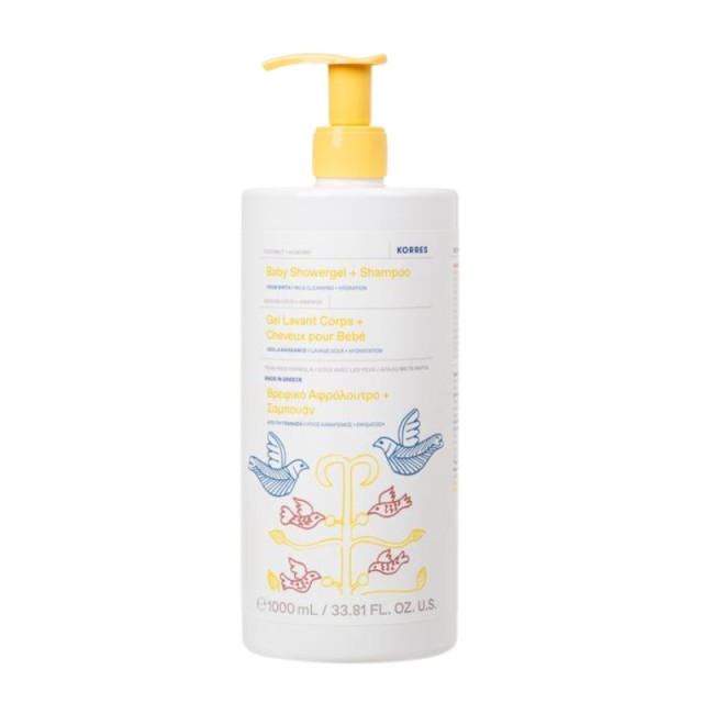 Korres Baby Shower Gel + Shampoo 1000ml