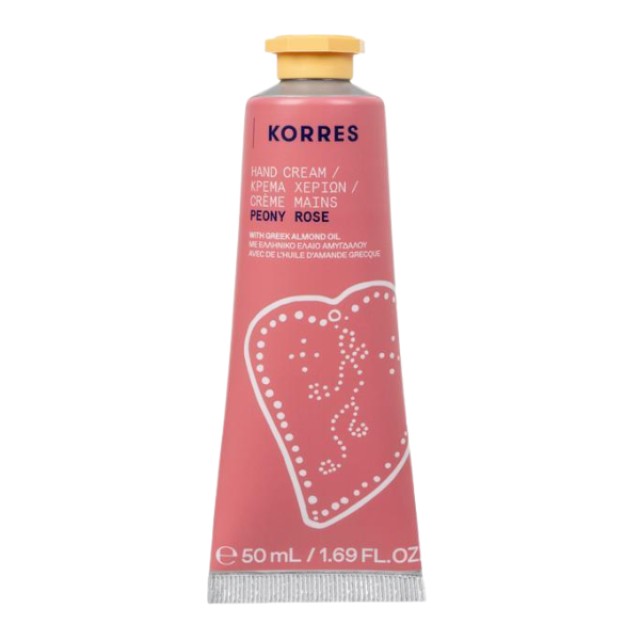 Korres Peony Rose Hand Cream 50ml - Κρέμα Χεριών Παιώνια Τριαντάφυλλο