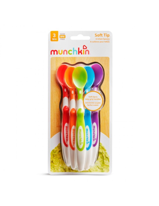 Munchkin Soft tip Spoons - 6τμχ. χρωματιστά βρεφικά κουτάλια