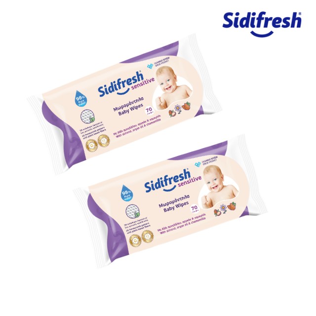 Sidifresh Sensitive μωρομάντηλα 140τμχ. (2X70τμχ.)