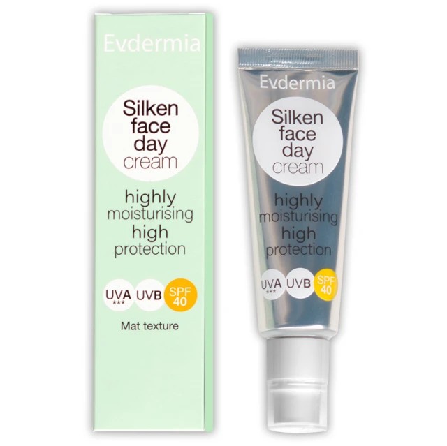 Evdermia Silken Face Day Cream SPF40 50ml – Ενυδατική Αντηλιακή Κρέμα Προσώπου