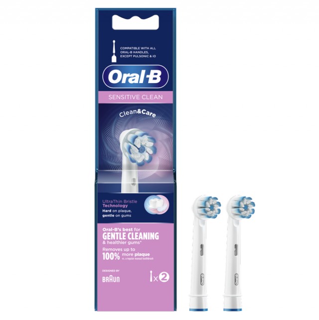 Oral-B Ανταλλακτικές Κεφαλές Sensitive Clean 2τμχ – Ανταλλακτικές Κεφαλές