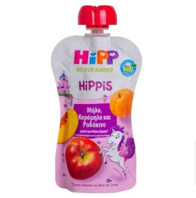 HiPP Φρουτοπολτός Μήλο με Κορόμηλο & Ροδάκινο 1+ Έτος 100gr
