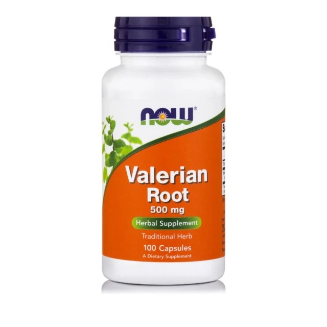 Now Foods Valerian Root 500mg – Συμπλήρωμα διατροφής με Βαλεριάνα 100 Μαλακές Κάψουλες