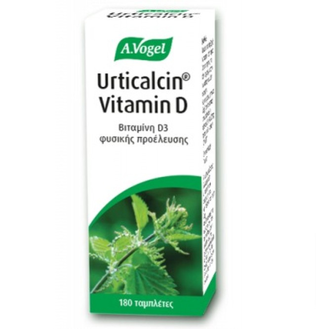 A. Vogel Urticalcin Vitamin D 180 ταμπλέτες - Φυσικό Συμπλήρωμα Διατροφής με Φρέσκια Τσουκνίδα