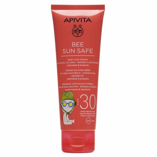 Apivita Bee Sun Safe Baby Sun Cream SPF30 100ml - Βρεφική αντηλιακή κρέμα με φυσικά φίλτρα
