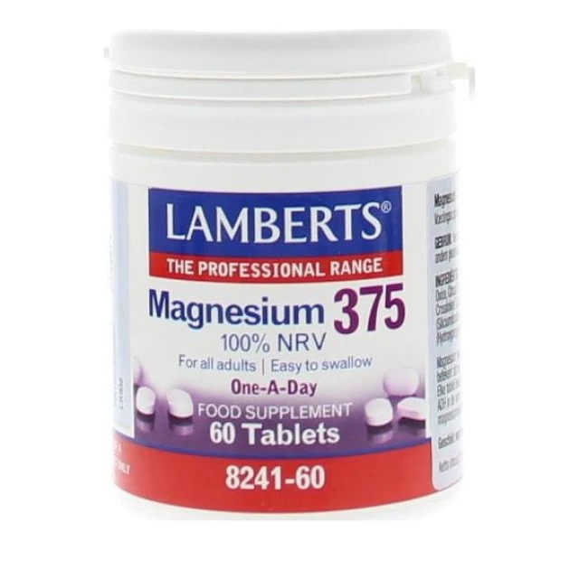 Lamberts Magnesium 375mg 100% NRV One A Day 60 Ταμπλέτες