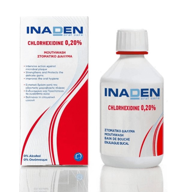 Inaden Mouthwash Chlorhexidine 0,20% 250ml - Στοματικό Διάλυμα με Χλωρεξιδίνη