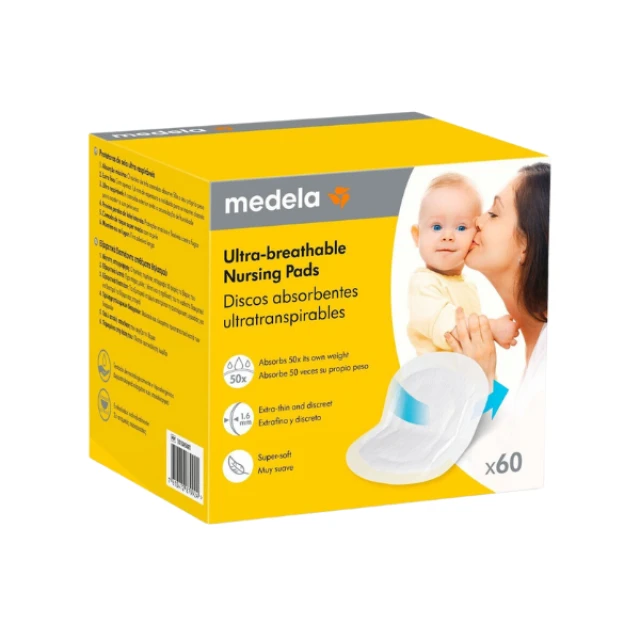 Medela Ултрадишащи подложки за кърмене 60 бр. - Подплънки за гърди