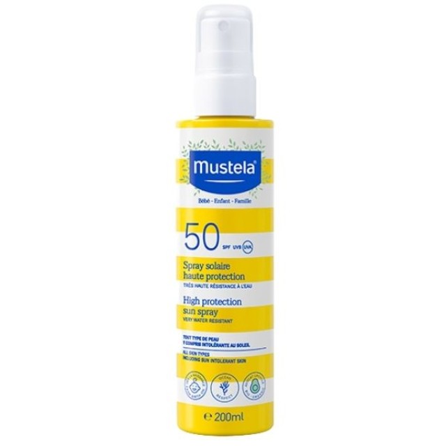 Mustela Bebe-Enfant High Protection Spray SPF50  200ml - Βρεφικό-Παιδικό Αντηλιακό
