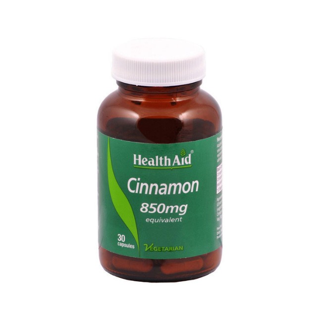 Health Aid Cinnamon 850mg 30caps – Συμπλήρωμα με Αντιοξειδωτικές Ιδιότητες