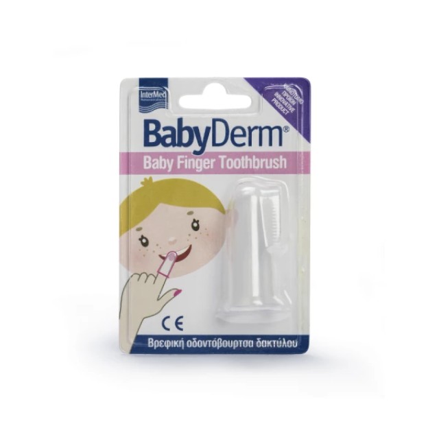 Intermed Babyderm Baby Finger Toothbrush - Βρεφική Οδοντόβουρτσα Δαχτύλου 1τμχ