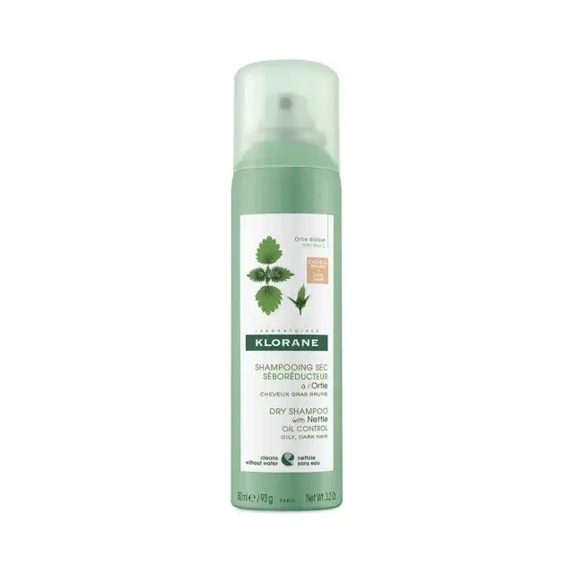 Klorane Dry Shampoo with Nettle Oil 150ml – Ξηρό Σαμπουάν για Καστανά & Σκούρα Λιπαρά Μαλλιά