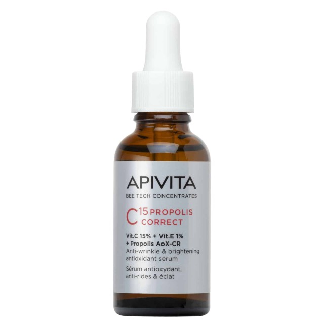 Apivita Bee Tech Concentrates C15 Propolis Correct 30ml - Αντιρυτιδικός & Αντιοξειδωτικός Ορός Λάμψης