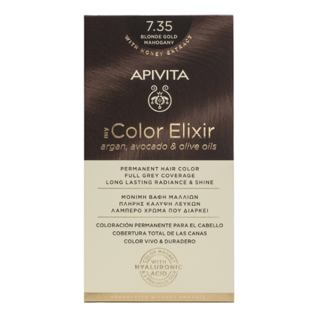 Apivita My Color Elixir 7.35 Ξανθό Μελί Μαονί 50ml