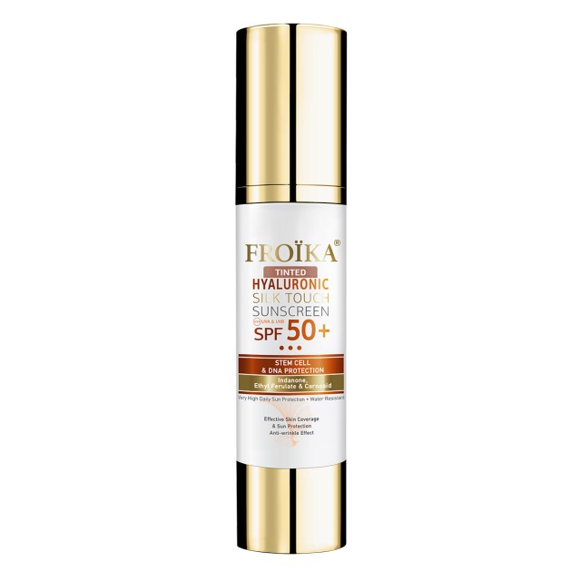 Froika Hyaluronic Silk Touch Sunscreen SPF50+ Tinted 50ml - Αντηλιακό Προσώπου με Χρώμα & Πολύ Υψηλή Προστασία