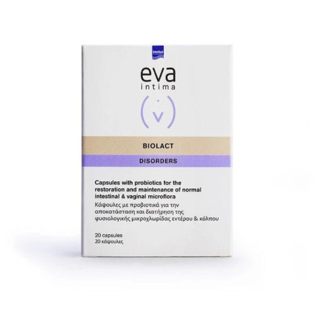 Intermed Eva Intima Biolact 20caps - Προβιοτικά για την Αποκατάσταση της Χλωρίδας του Εντέρου και του Κόλπου