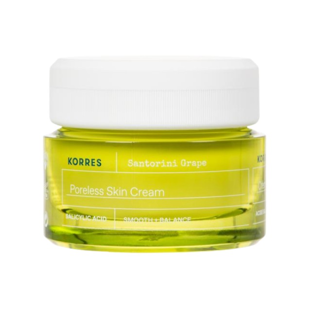 Korres Santorini Grape Poreless Cream Gel 40ml - Κρέμα Τζελ Ελαφριάς Υφής για Σύσφιξη Πόρων