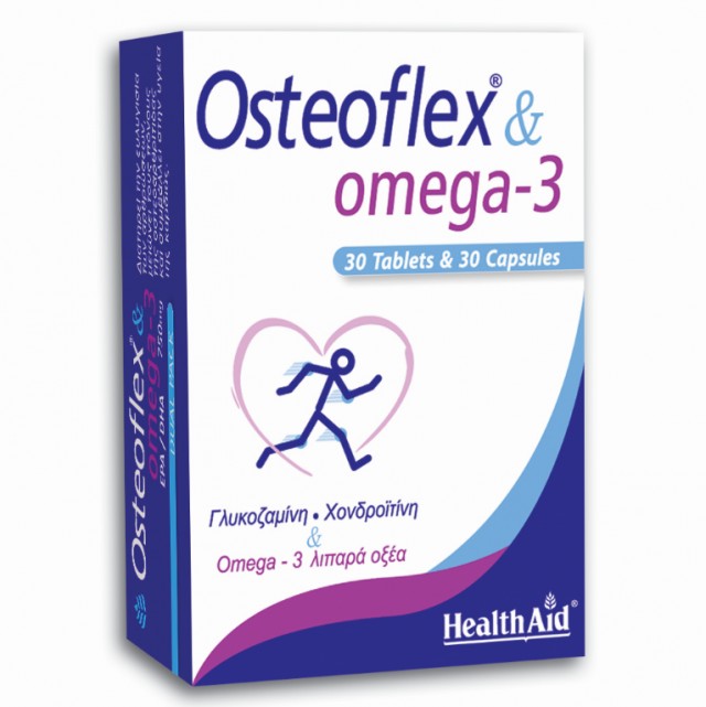 Health Aid Osteoflex & Omega-3 - Συμπλήρωμα διατροφής γιια την φροντίδα των αρθρώσεων 30 Ταμπλέτες