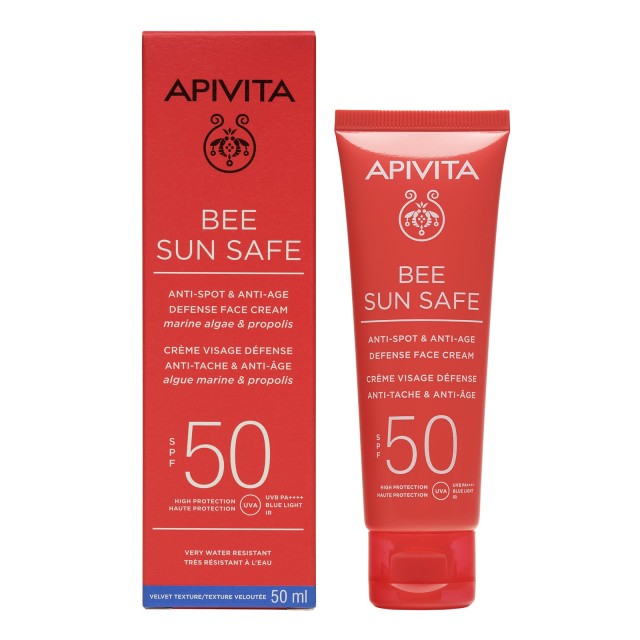 Apivita Bee Sun Safe SPF50 Anti-Spot & Anti-Age 50ml - Κρέμα Προσώπου Κατά των Ρυτίδων