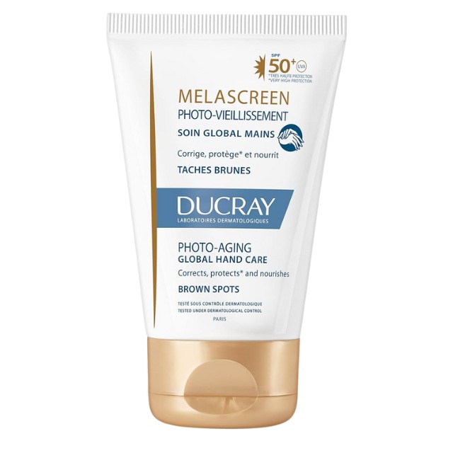 Ducray Melascreen Cream Mains Global SPF50+, 50ml - Ολοκληρωμένη Αγωγή 2 σε 1 Κατά των Κκαφέ Κηλίδων & Κατά της Γήρανσης