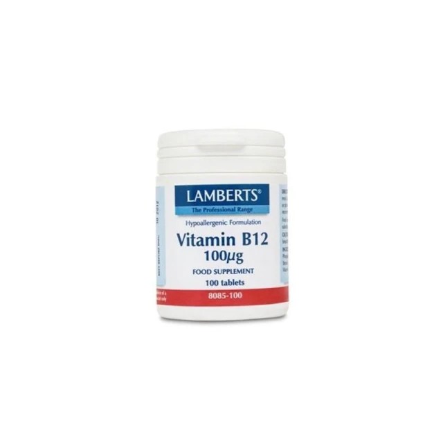Lamberts Vitamin B12 100μg 100 Ταμπλέτες - Συμπλήρωμα διατροφής βιταμίνης B12