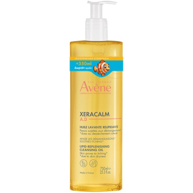 Avene Xeracalm A.D Shower Oil - Λάδι Καθαρισμού (400ml +Δώρο 350ml) 750ml